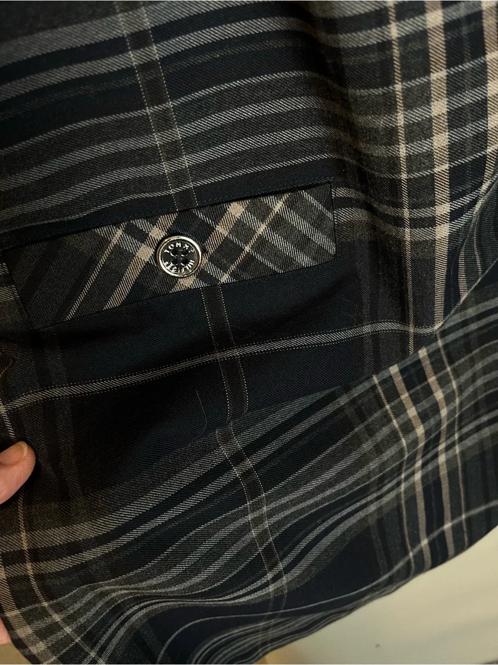 Tommy Hilfiger Navy and Gray Plaid Midi Sheath Dress - Picture 6 of 9